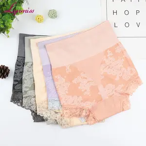 Lynmiss-bragas suaves de cintura alta para mujer, ropa interior adelgazante personalizada para todos los días, 2019