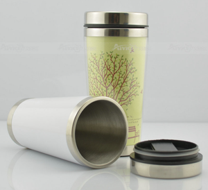 Bán Buôn Đôi Tường Cách Nhiệt Chân Không Du Lịch <span class=keywords><strong>Mug</strong></span> 15Oz 450Ml Thép Không Gỉ Cốc Cà Phê Với Giấy Chèn - Product Image 3