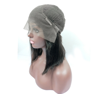 Peluca Bob corta de cabello humano barata con <span class=keywords><strong>pelo</strong></span> corporal peluca frontal de encaje para mujeres negras - Product Image 3
