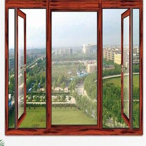 Villa abatible de aluminio ventanas de grano de madera swing windows uso para casa - Product Image 1