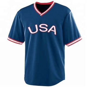 Custom infant baseball jersey cheap v neck custom logo baseball t shirt - Product Image 1