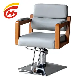 HG-A038 Hairdressing equipment in guangzhou used wood barber chairs for sale