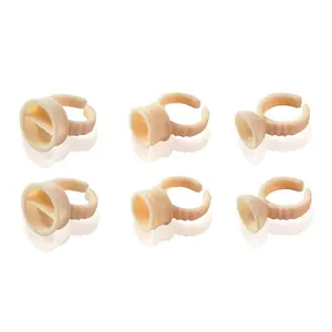 100 Chiếc Cốc Silicon Màu Vàng Giữ Cốc Mực Mềm Pigment Ring Cup Cho Microblading Lông Mày Tattoo Nguồn Cung Cấp