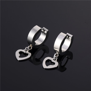 Arrivée femmes fines boucles d'oreilles en acier inoxydable avec petit garçon coeur enfants étoiles lapin goutte oreille Huggies Design élégant - Product Image 6