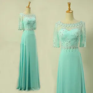 Китайские дешевые женские длинные платья невесты мятно-зеленого цвета