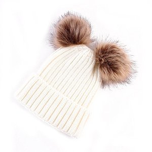 Real fur pom pom winter hat female winter hat - Product Image 5