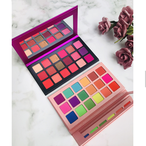 2019 nuevo estilo de belleza cosméticos 18 colores mate y brillo paleta de sombra de ojos maquillaje imprimir el logotipo paleta de sombra de ojos maquillaje - Product Image 6