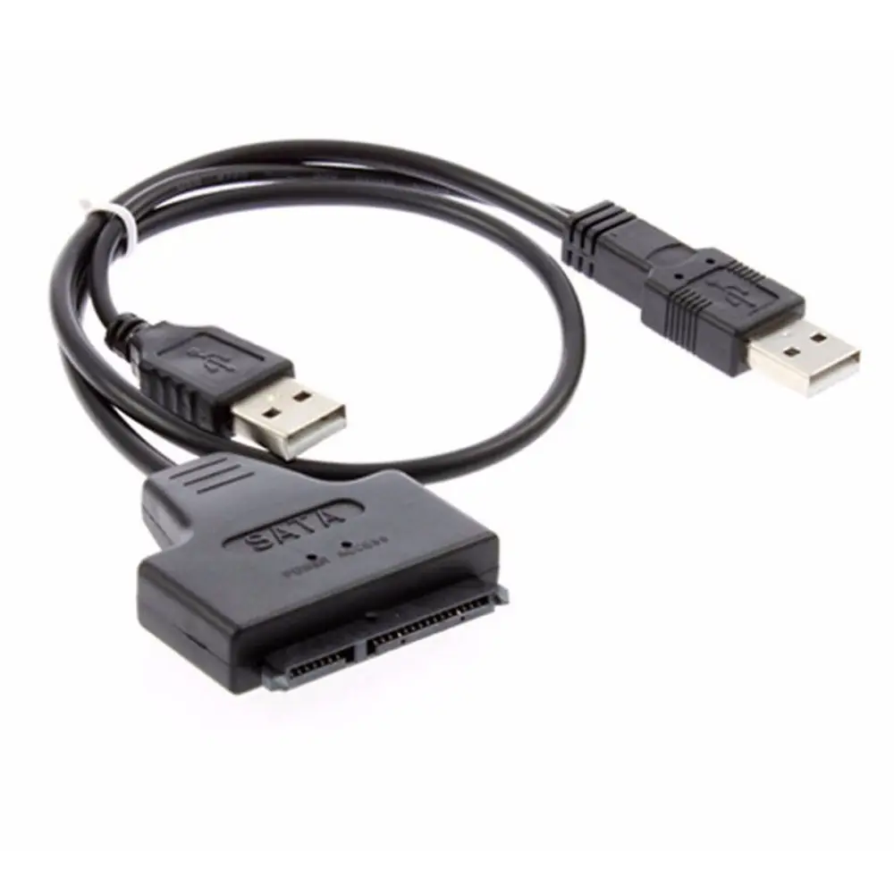 Adaptador de cabo usb 2.0 para sata, conversor de 22 pinos para 2.5 "hdd disco rígido