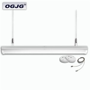 Moderna sala de conferencias carcasa de aluminio batten lámpara <span class=keywords><strong>60</strong></span> <span class=keywords><strong>cm</strong></span> 120 <span class=keywords><strong>cm</strong></span> 150 <span class=keywords><strong>cm</strong></span> suspendido doble lados iluminación <span class=keywords><strong>Led</strong></span> Luz - Product Image 1
