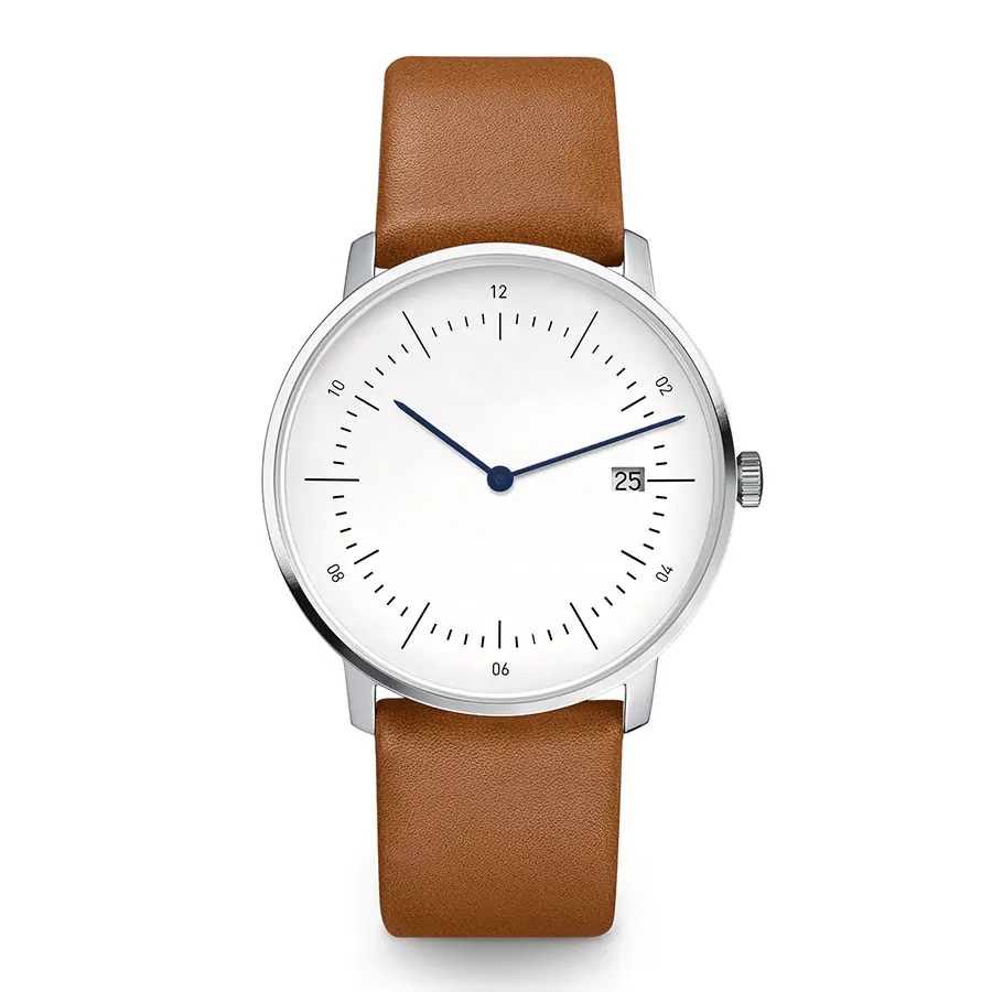 Waterproof Wristwatches Minimalist Style Men Watch High Quality Brown Leather Custom Logo Accept Low MOQ
