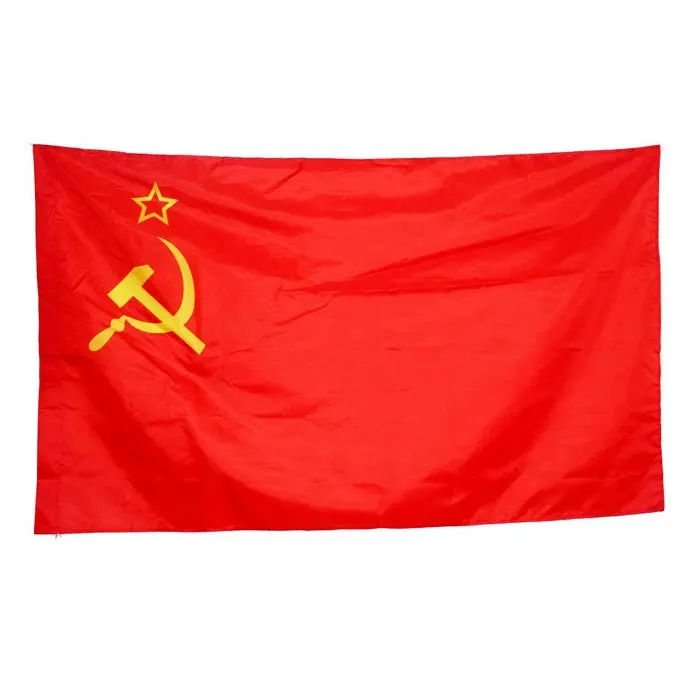 Hot Selling Printing High Quality Polyester Campaign Red Revolution Union of Soviet Socialist Custom 3x5ft Ussr Flag