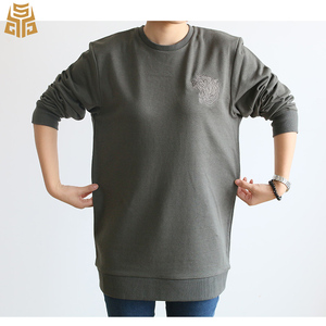 Primavera de cuello redondo de Color sólido de capucha de manga larga con <span class=keywords><strong>bordado</strong></span> de tigre de <span class=keywords><strong>Jersey</strong></span> sudaderas para mujer - Product Image 2