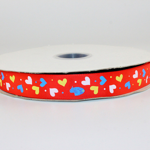 1 pulgada corazón patrón tejer grogrén (ligamento tafetán cinta impresa para <span class=keywords><strong>el</strong></span> Día de San Valentín o <span class=keywords><strong>el</strong></span> día de la madre - Product Image 4