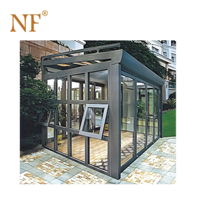 Ücretsiz ayakta yapısı alüminyum lamine cam bahçe evler bahçe sunroom sera - Product Image 6