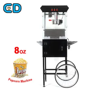 Riz soufflé Portable Noir 8 Oz Popcorn Chariot de Machine à Pop-Corn Pop Corn Chariot Pour Machine À Pop-Corn