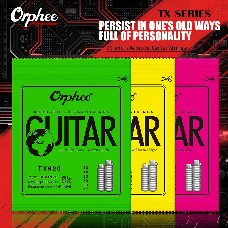 Orphee最も安いブロンズアコースティックギター弦、弦アコースティックギター