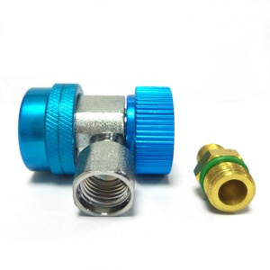 Adaptateur rapide mâle SAE 1/4 po zingué <span class=keywords><strong>pour</strong></span> <span class=keywords><strong>climatiseur</strong></span> automobile R134A haute/basse pression, accessoires automobiles <span class=keywords><strong>pour</strong></span> gaz CVC - Product Image 1