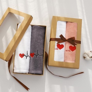 Recycled Custom logo Printing Brown Kraft Paper <strong>Towel</strong> Packaging Gift <strong>Box</strong> with Ribbon,kraft paper <strong>Box</strong> with Pvc Window - Product Image 2