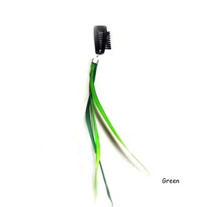 De fábrica líder 2018 promocional longitud personalizada Clip sintético teñido plumas de la extensión del pelo - Product Image 2