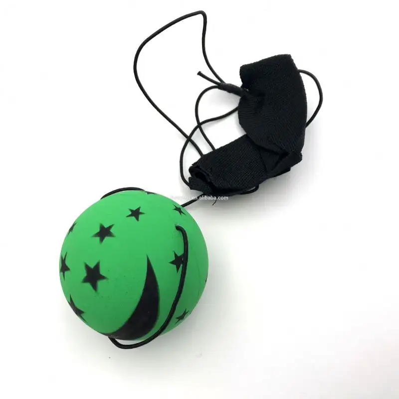 Hot sale high quality bouncing rubber return back wrist band ball with strings rubber bouncy wrist ball toys yoyo ball