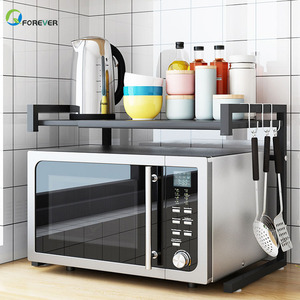 Étagère de rangement <span class=keywords><strong>pour</strong></span> four à micro-ondes à double niveau YQ FOREVER avec design en fil métallique, étagère en acier inoxydable <span class=keywords><strong>pour</strong></span> la <span class=keywords><strong>cuisine</strong></span> - Product Image 5