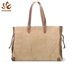 Commercio all'ingrosso di <span class=keywords><strong>alta</strong></span>-capacità marrone colori iuta di cotone della signora di spalla della tela di canapa della borsa del sacchetto di tote - Product Image 4