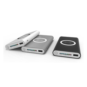 Caliente vende banco de potencia recargable de alta calidad 2 en 1 Qi inalámbrico cargador de <span class=keywords><strong>teléfono</strong></span> portátil - Product Image 3