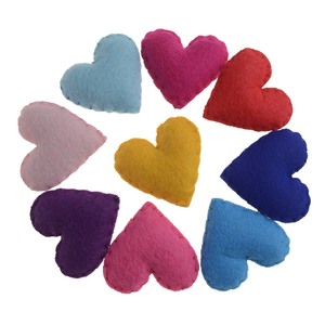 Decorazioni per Artigianato, Bomboniere, Addobbi per Baby Shower, Ghirlanda Arcobaleno, Ornamenti Personalizzati per Albero di Natale, Cuori in Feltro - Product Image 5