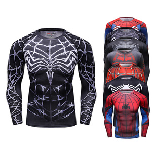 T-shirt a manica lunga stampate su misura all'ingrosso-palestra, fumetti, Design Anime-magliette da allenamento da uomo anti-umidità - Product Image 5