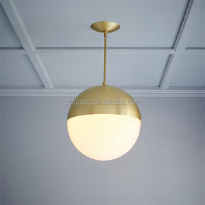 Una sola cabeza decoración interior blanco leche bola de cristal lámpara colgante - Product Image 6