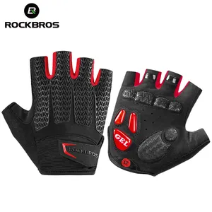 Rockbros Half Vinger Mannen Vrouwen Anti Slip Gel Pad Wanten Racefoto Sport Racefiets Handschoenen Custom Fiets Handschoenen