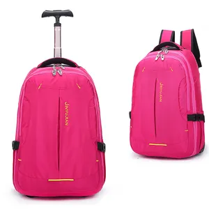 Многофункциональный carry on flight bags/розовый красный чемодан Сумка-тележка рюкзаки с колесами