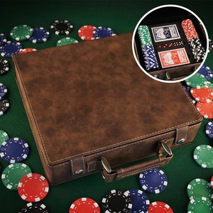 Jeu de cartes de <span class=keywords><strong>Poker</strong></span> Texas Hold'em, haute qualité, avec étui en cuir, cadeau pour mari, lecteur de <span class=keywords><strong>Poker</strong></span> - Product Image 6