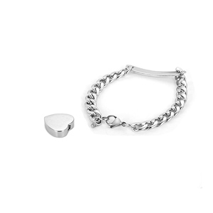 Braccialetto Personalizzato con Incisione 'Il Mio <span class=keywords><strong>Figlio</strong></span>, Il Mio Amico', Gioiello per Ceneri, Ciondolo Urna, <span class=keywords><strong>Bracciale</strong></span> Commemorativo per Conservare le Ceneri - Product Image 3