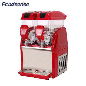 Certificación CE comercial eléctrico doble tanques máquina <span class=keywords><strong>de</strong></span> granizado 2 tanque <span class=keywords><strong>de</strong></span> hielo congelado máquina <span class=keywords><strong>de</strong></span> aguanieve - Product Image 1