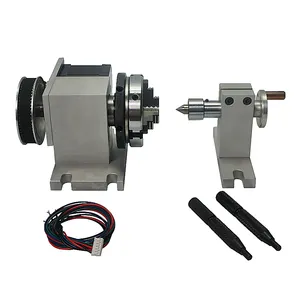 65mm 3 Jaw Chuck CNC Router Rotary Axis Suitable as Tailstock For CNC Lathe Machine Tools Accessories