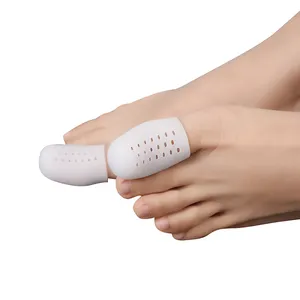 Nhà sản xuất y tế thoáng khí sebs Silicone gel toe cap bảo vệ ngón chân tay áo Bìa