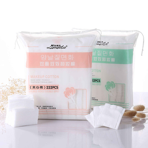 Lameila OEM Sandwich quadrato Non fluorescente <span class=keywords><strong>cotone</strong></span> cosmetico <span class=keywords><strong>cotone</strong></span> struccante Double-face <span class=keywords><strong>cotone</strong></span> 222 pz Soft Pad B1092 - Product Image 6