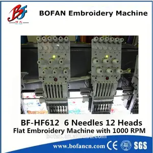 6 aghi 12 teste BF-HF612 piatto ad alta velocità macchina da ricamo computerizzata macchina prezzo in india