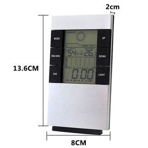 Nhiệt Kế Đo Độ Ẩm Điện Tử Kỹ Thuật Số LCD Đèn Nền Nhiệt Độ Độ Ẩm Meter Trạm Thời Tiết Trong Nhà Ngoài Trời Đồng Hồ - Product Image 3