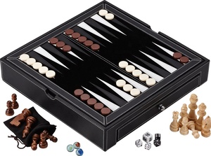 Best Selling Luxury Leather <strong>Backgammon</strong> Chess <strong>Board</strong> - Product Image 3