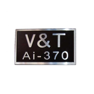 Personalizada de fábrica de acero inoxidable grabar <span class=keywords><strong>el</strong></span> logotipo delgada redonda pequeña placa de Metal - Product Image 3