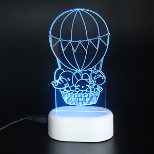 Sáng tạo dễ thương hình dạng động vật trẻ em ánh sáng ban đêm 3D LED đêm Acrylic Thủ công mỹ nghệ khắc laser - Product Image 3