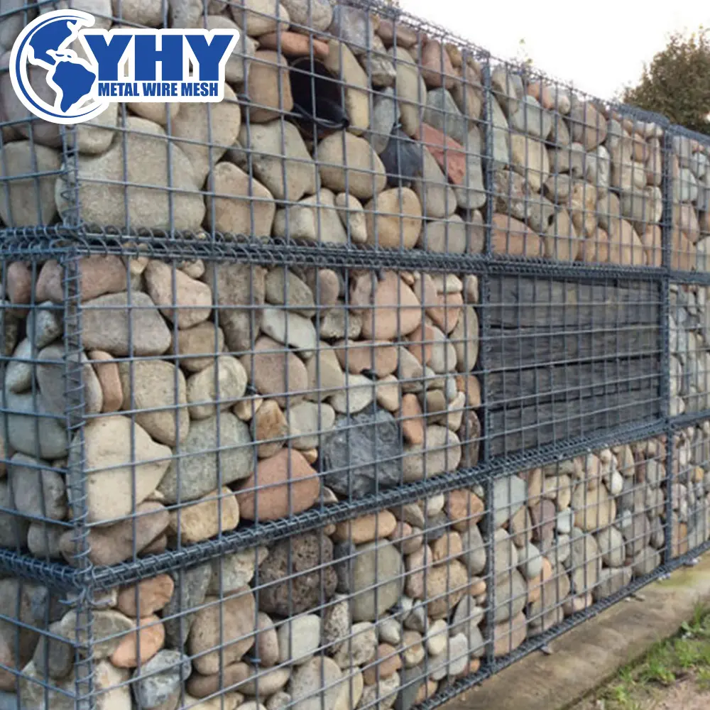 High temperature resistant welded retaining wall wire mesh panels for gabion box