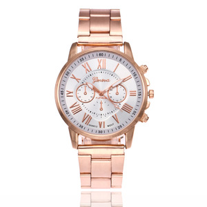 <span class=keywords><strong>Geneva</strong></span> นาฬิกาควอทซ์สุดหรูสำหรับผู้หญิงผู้ชาย,นาฬิกาข้อมือสายสแตนเลสคลาสสิกนาฬิกาข้อมือใส่ได้ทั้งผู้ชายและผู้หญิง (KWT2123) - Product Image 1