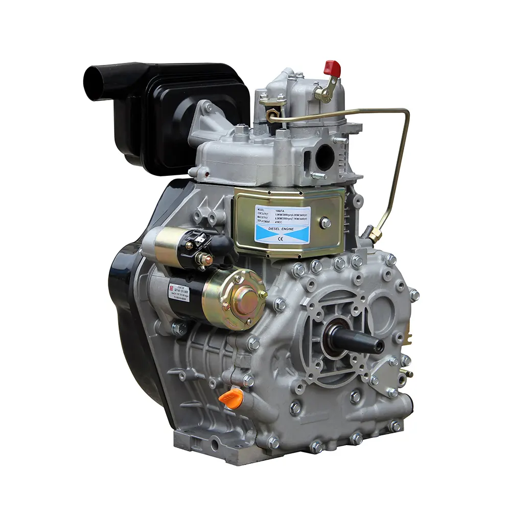 186 10hp G3 kegel welle einzylinder motor für 5KW stille diesel generator