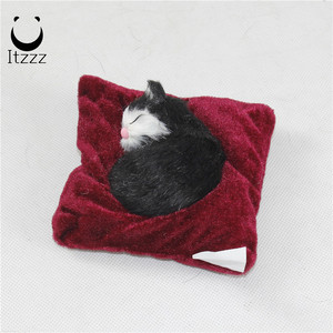 Die kuscheligen, schlafenden katze eines elenden, kuscheltiers passen sich an, als wä<span class=keywords><strong>re</strong></span> er ein akutes tier-puppengeschenk - Product Image 3