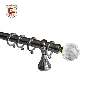 <span class=keywords><strong>Tringle</strong></span> pour rideau en acier inoxydable, accessoire de luxe avec finition en verre de cristal - Product Image 4