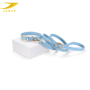 Conjunto de Correa y <span class=keywords><strong>collar</strong></span> de perro de cuero de alta calidad hecho a mano al por mayor - Product Image 1