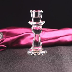 Tamaño pequeño de boda sostenedor de vela de cristal candelabro - Product Image 1
